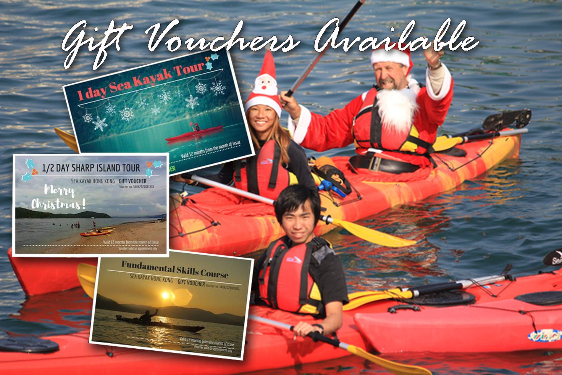 sea kayaking gift vouchers